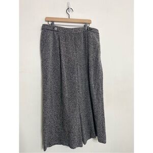 NWT Jones New York Wide Leg Pants in black, White, and Gray Boucle Texture 14W